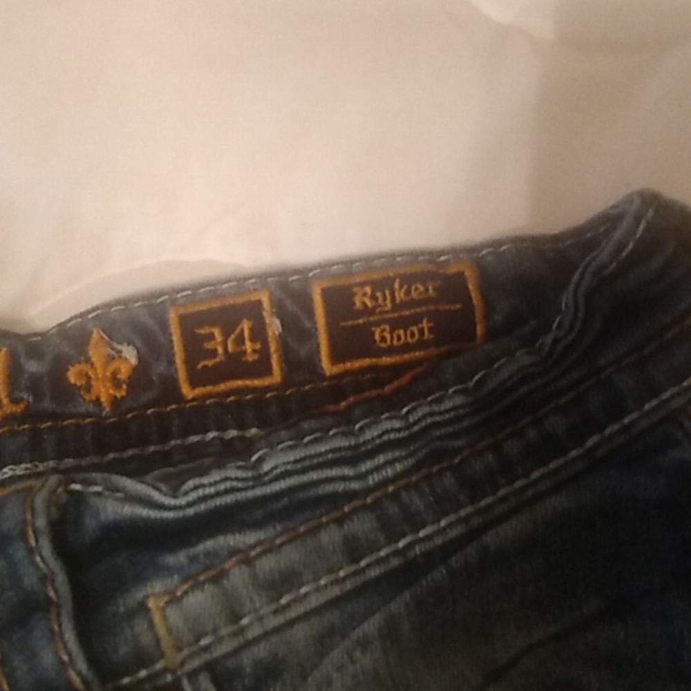 Men rock revival jeans color blue size 34×32